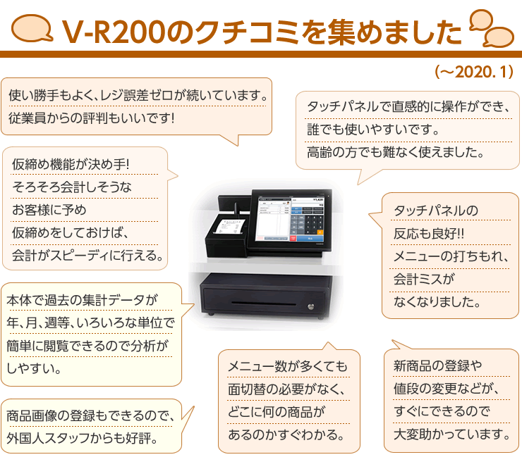 カシオ V-REGI（V-R200 V-R200-BD-J)対応 汎用80mm感熱ロール紙(10巻